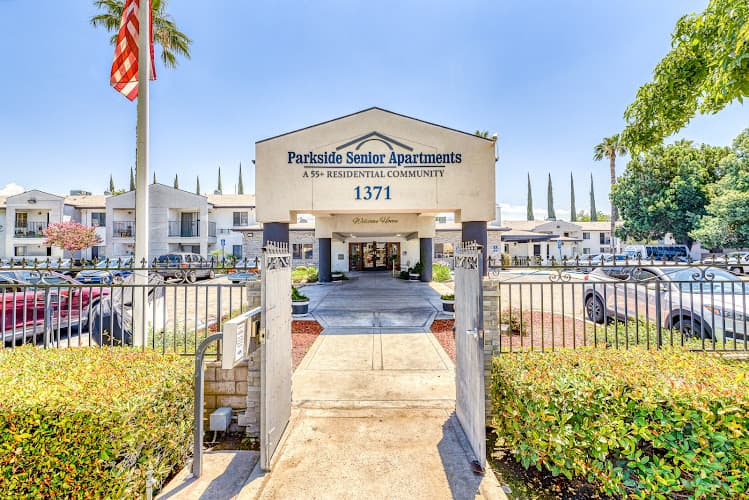 Dog walker Parkside Senior Apartments San Bernardino