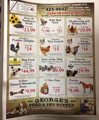 Pet boarding service George's Feed & Pet Supply Fairfield