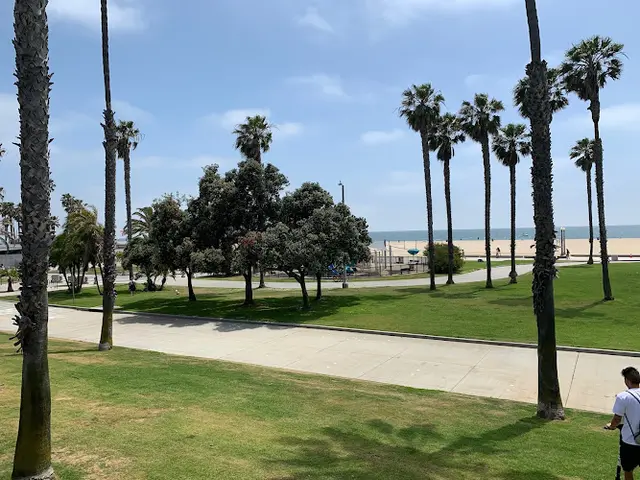 Dog Park Ocean Park at Beach Santa Monica